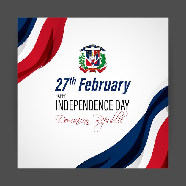 Vecteur illustrations vectorielles pour le jour de l'indépendance de la république dominicaine 27 février