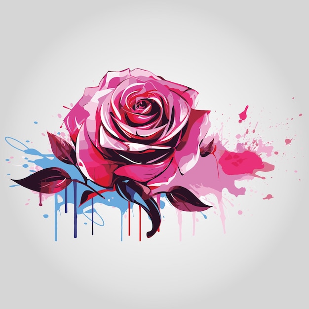 Des Illustrations Vectorielles Uniques Et Modernes à Clipart Rose