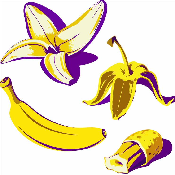 Vecteur une image de bananes avec le mot banane dessus