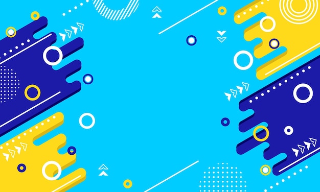 une image bleue et jaune d'un objet bleu et jaune avec des cercles et des cercles