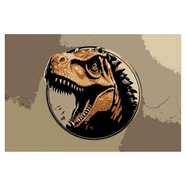 L'image De Conception Vectorielle De L'icône Du Logo Du Dinosaure