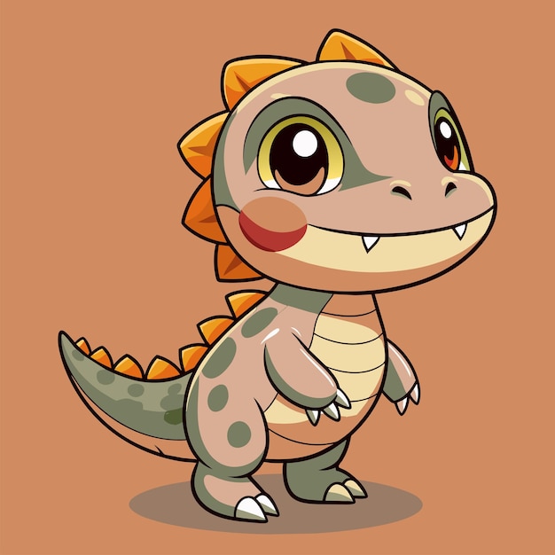 une image de dessin animé d'un dinosaure avec une grande bouche et un grand sourire sur le devant