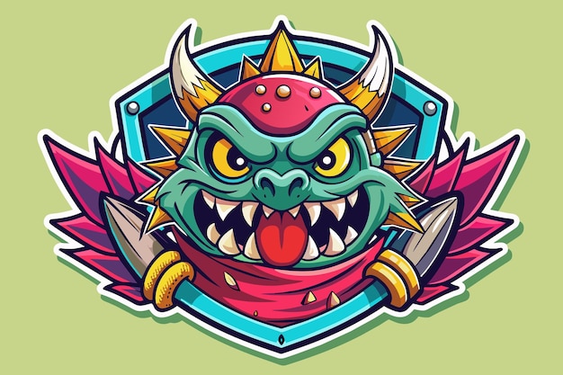 une image de dessin animé d'un dragon avec un dragon sur le dessus