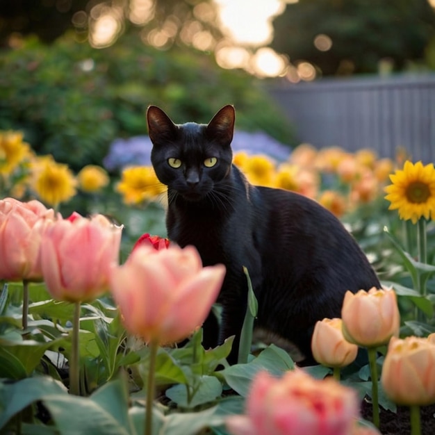 Vecteur l'image du chat et du chaton