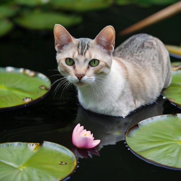 Vecteur l'image du chat et du chaton