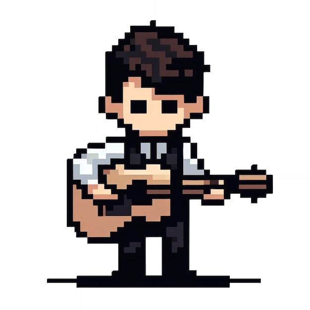 Image Du Guitariste Dans Pixel Art