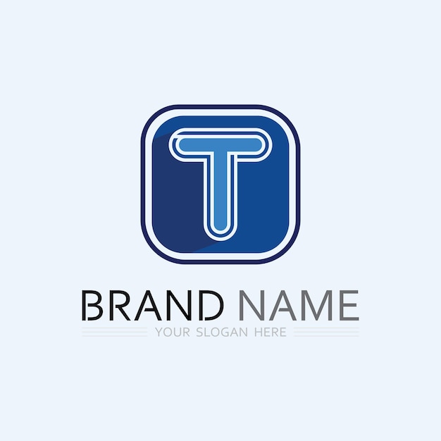 L'image du logo de la lettre T et la police T sont des vecteurs graphiques de conception