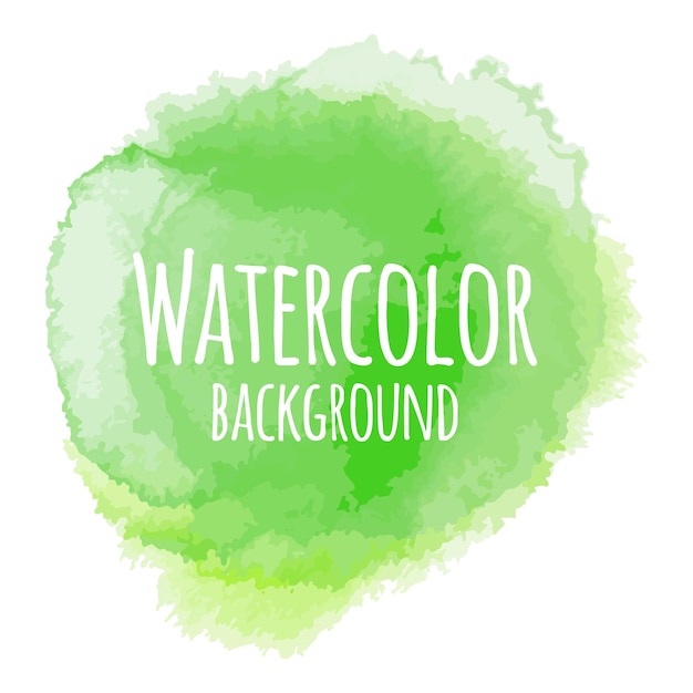 Vecteur image de fond aquarelle verte avec une éclaboussure de liquide