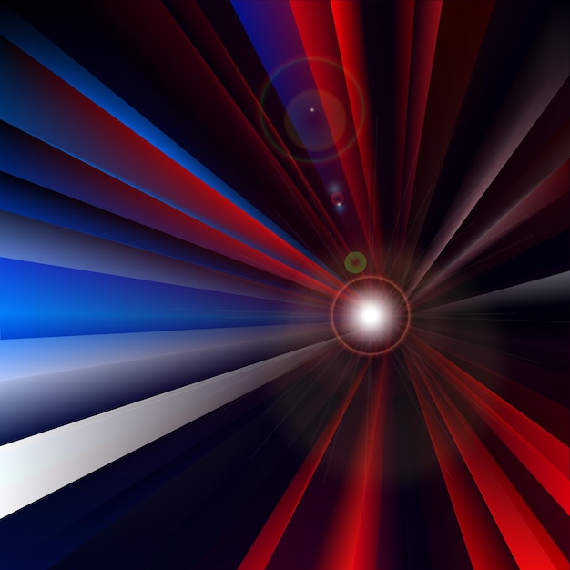 Vecteur image de fond des rayons bleus, rouges et noirs