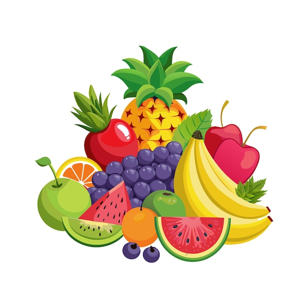 une image d'un fruit et d'un bouquet de bananes