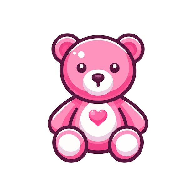 Vecteur une image générée par un ours en peluche rose