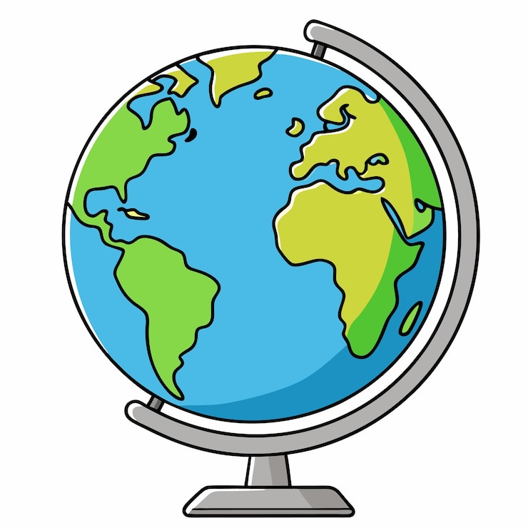 Vecteur une image d'un globe avec une photo d' un globe avec le mot terre dessus