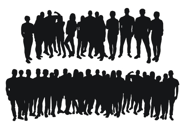 Image D'un Groupe De Personnes En Silhouette De Foule