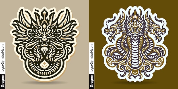 Image Logo du dragon Icône et symbole dans la culture chinoise