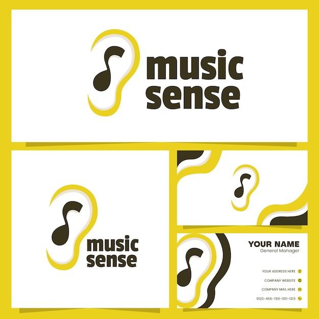 Image De Marque Du Logo Music Sense Avec Modèle De Carte De Visite