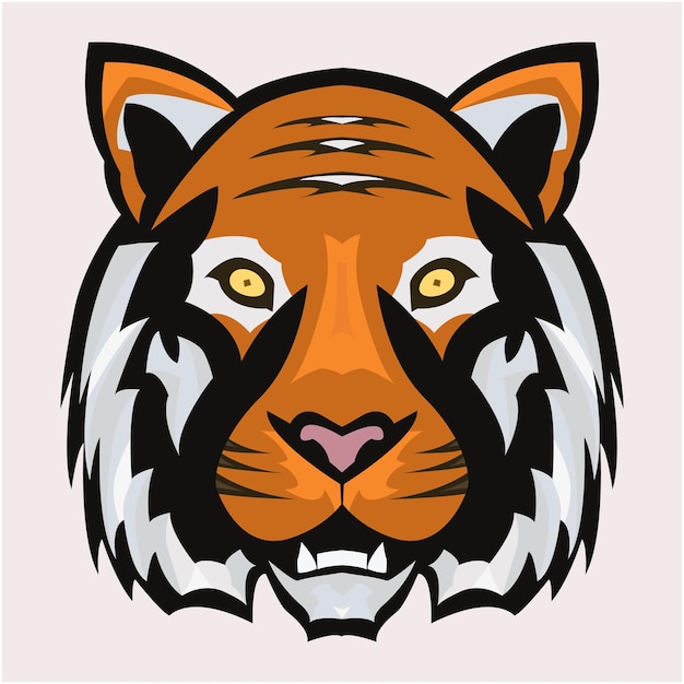 Vecteur image de mascotte logo tête de tigre