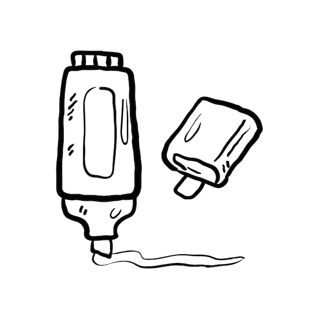 image en noir et blanc dessinée à la main