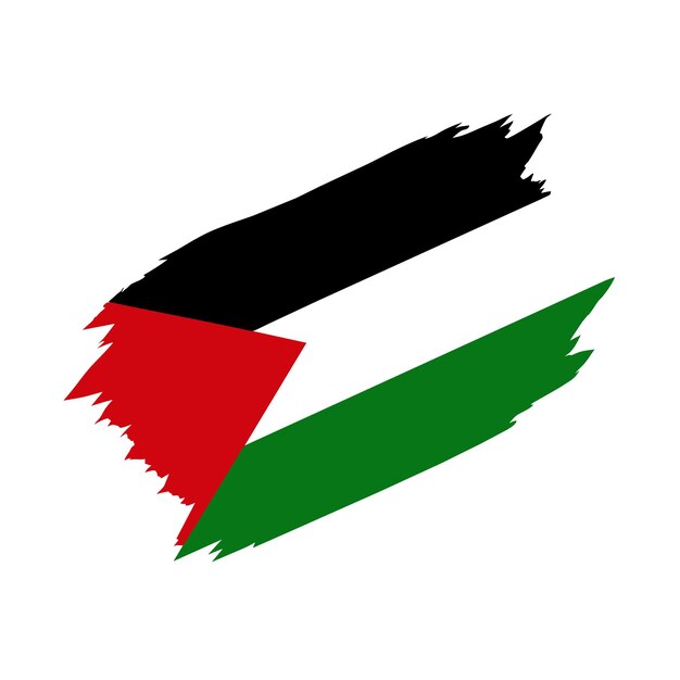 Vecteur une image en noir et blanc du drapeau de la palestine