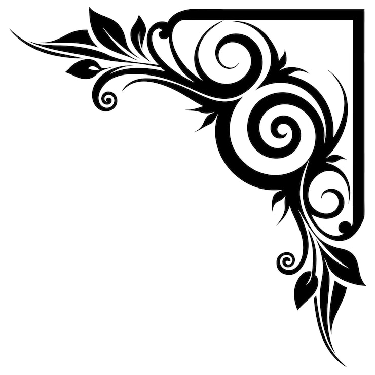 Vecteur une image en noir et blanc d'une fleur et d'une feuille