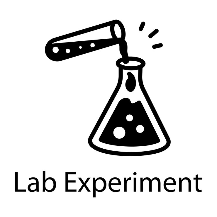 une image en noir et blanc d'un tube d'essai de laboratoire