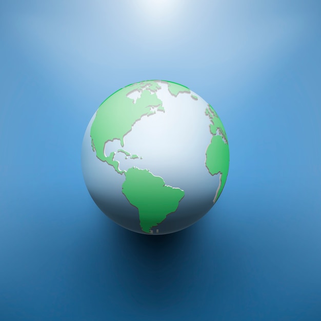 Image numérique de la Terre du globe
