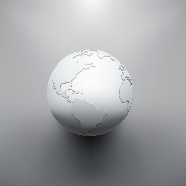 Image numérique de la terre du globe