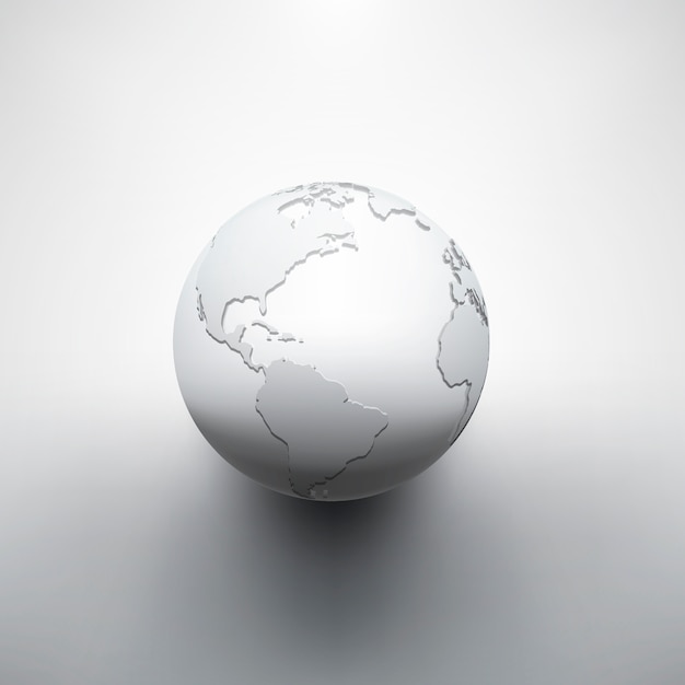 Image numérique de la Terre du globe