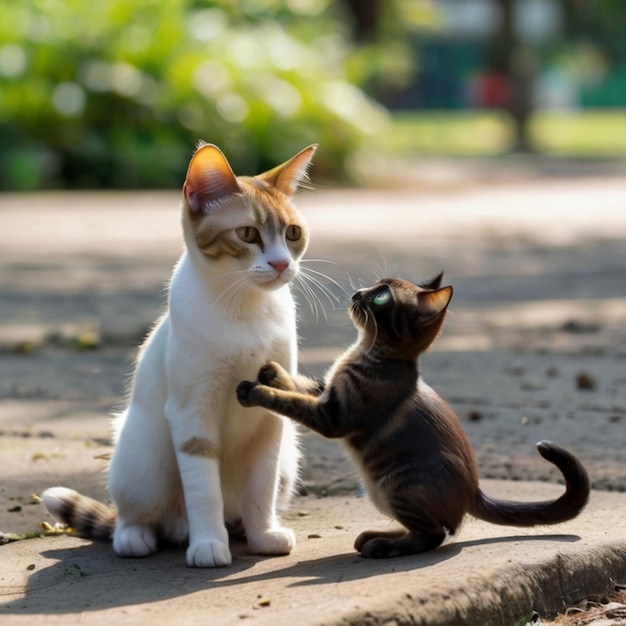 Vecteur l'image d'une petite chatte