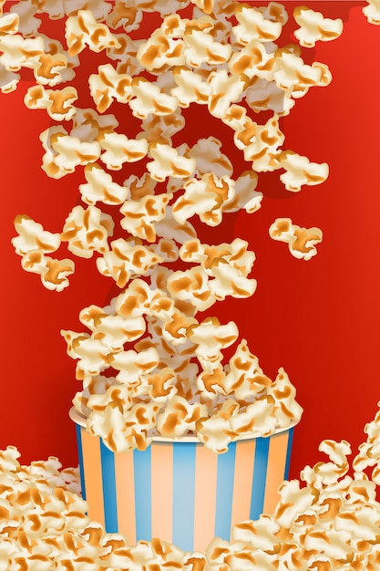 Vecteur image de pop-corn blast