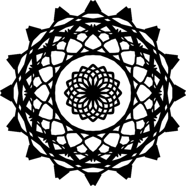Image ronde de Mandala gris isolé sur fond Transparent