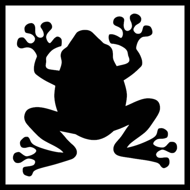 Vecteur image de la silhouette d'une grenouille