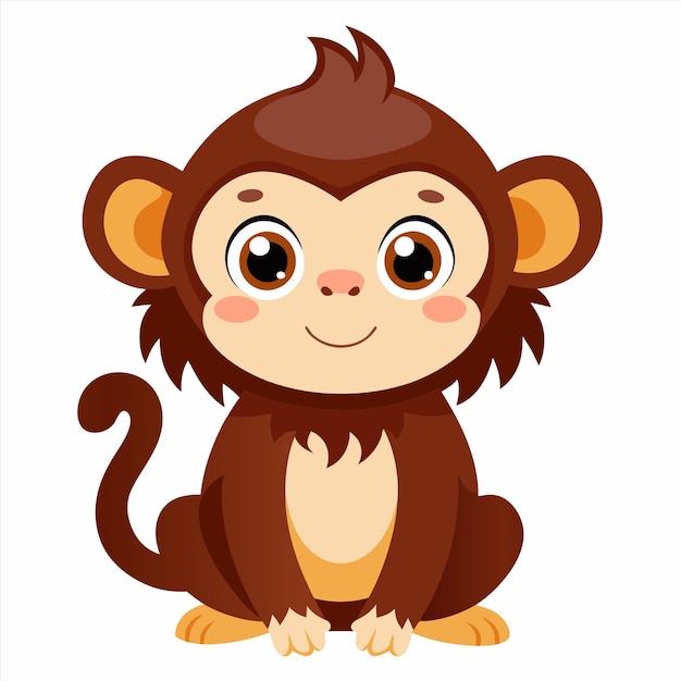 une image d'un singe avec un fond blanc