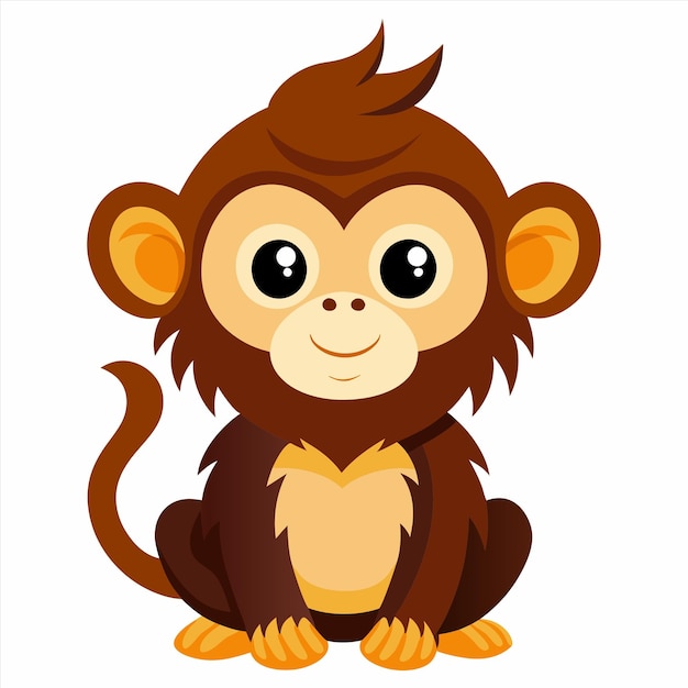 une image d'un singe avec un fond blanc