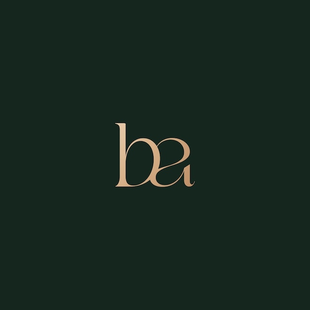 Image vectorielle de conception du logo Ba