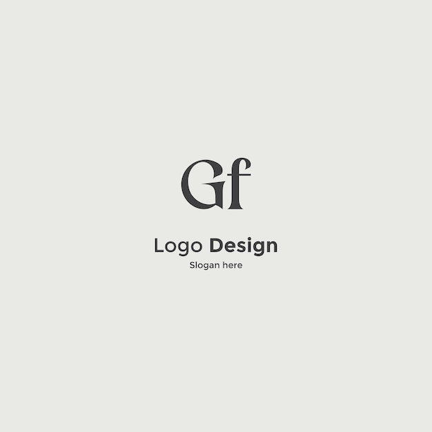 Image vectorielle de la conception du logo Gf