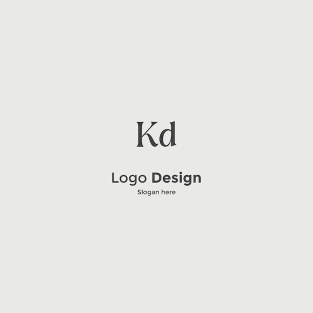 Image vectorielle de conception du logo Kd