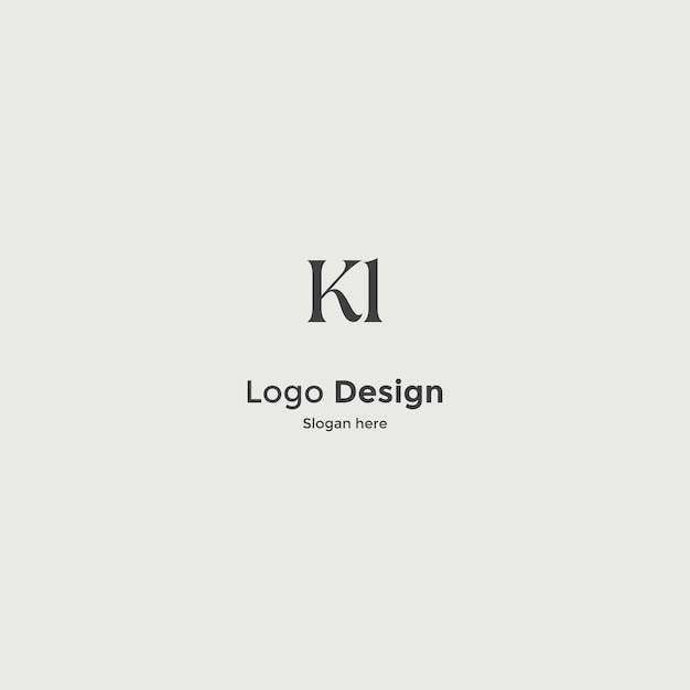 Image vectorielle de conception du logo Kl