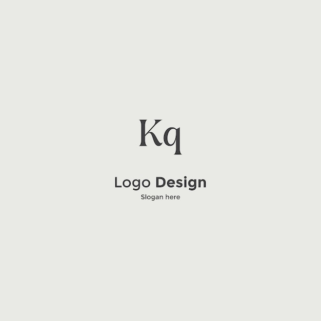 Image vectorielle de conception du logo Kq