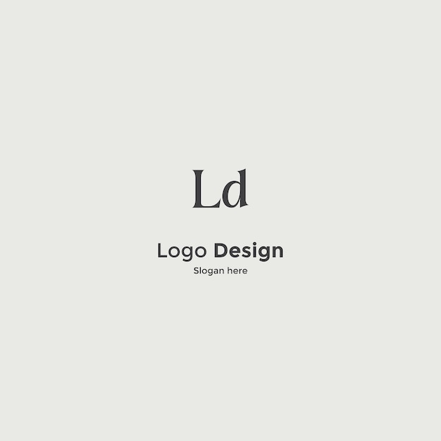 Image vectorielle de conception du logo Ld