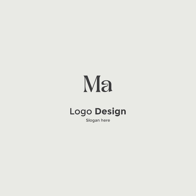 L'image vectorielle de la conception du logo Ma