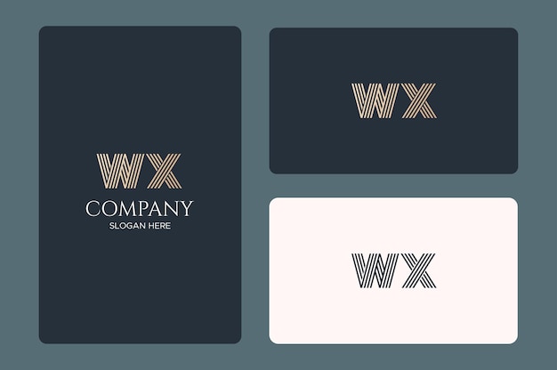 Vecteur image vectorielle de la conception du logo wx