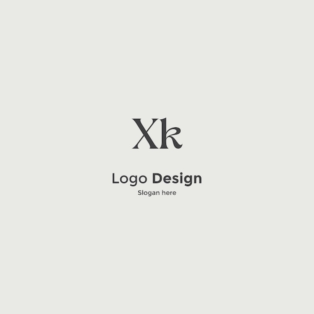 Image vectorielle de conception du logo Xk
