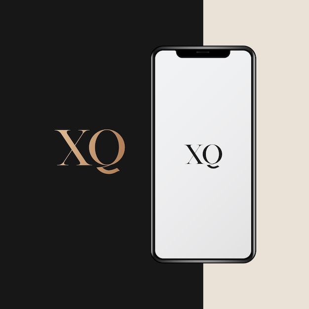 Image vectorielle de la conception du logo XQ