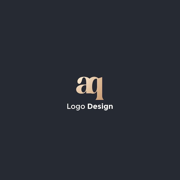 Image vectorielle de la conception initiale du logo Aq