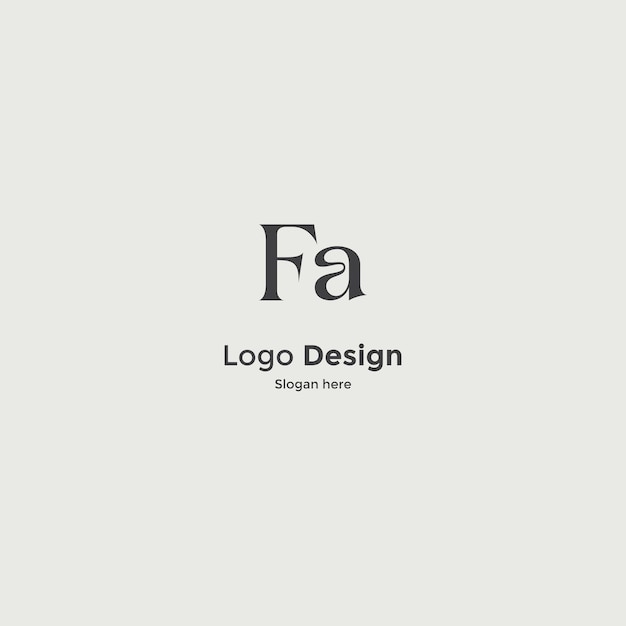 Image vectorielle de la conception initiale du logo Fa