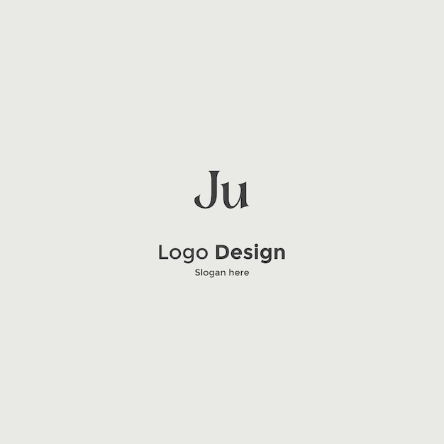 Image vectorielle de la conception initiale du logo Ju
