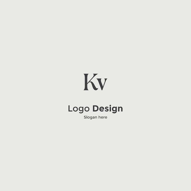 image vectorielle de la conception initiale du logo Kv