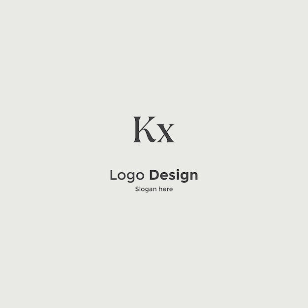 Image vectorielle de la conception initiale du logo Kx