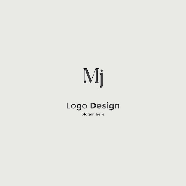 Image vectorielle de la conception initiale du logo Mj