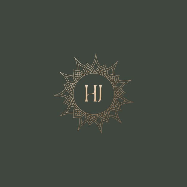 Image vectorielle de conception de logo Hj